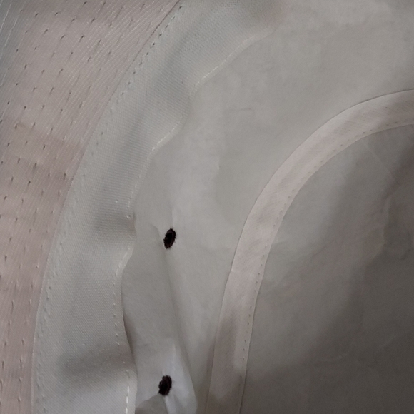 Fedora Hat Size Large Ivory with a Brown&Ivory Band w/brown cord.No Stains. - Picture 11 of 12